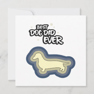 Dachshund Blå Bästa Hundpappa Någon Sinnes Jag Vof Kort