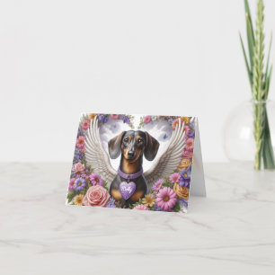 DACHSHUND-BLOMMIGTENS ANPASSADE SYMPATYKORT KORT