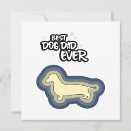 Dachshund Blue Best Hund Pappa nånsin jag Woof You Kort