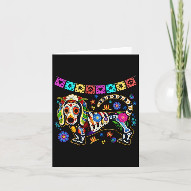 Dachshund Bone Halloween-dagen O Kort (Framsida)
