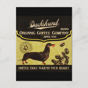 Dachshund Brand – Ekologiskt Koffeföretag Vykort