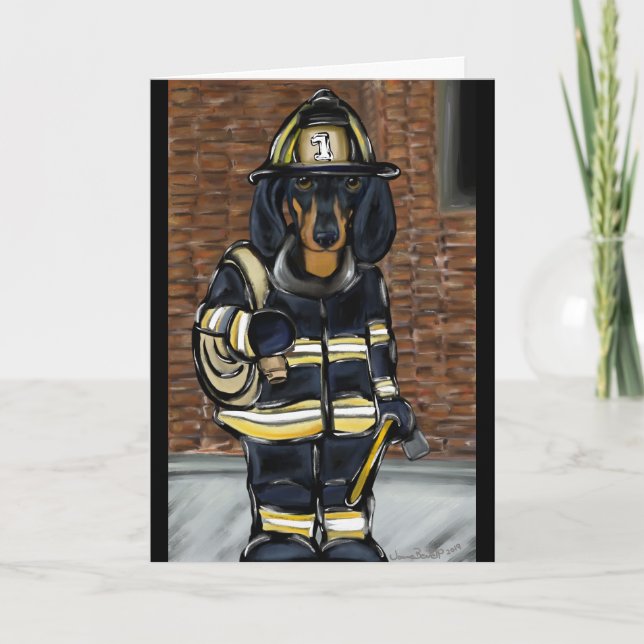 Dachshund Brandman Kort (Framsida)