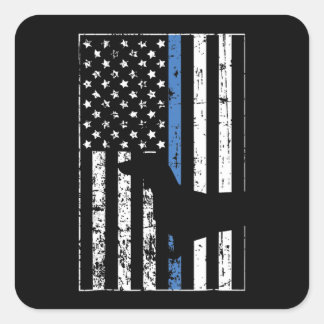 Dachshund Breed Hund America Flagga Patriot Gift Fyrkantigt Klistermärke