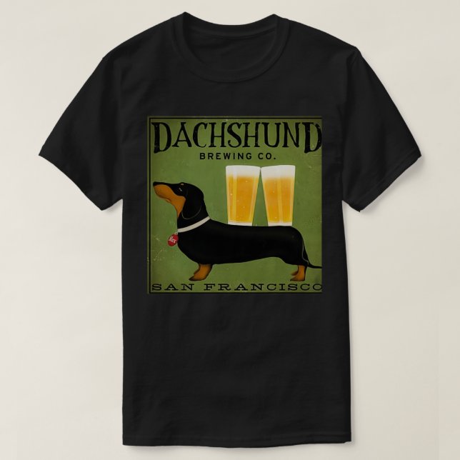 Dachshund Brewing Co Classique T Shirt (Design framsida)