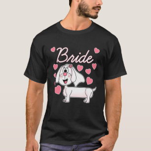 Dachshund Bride Bröllop Hund Möhippa T Shirt