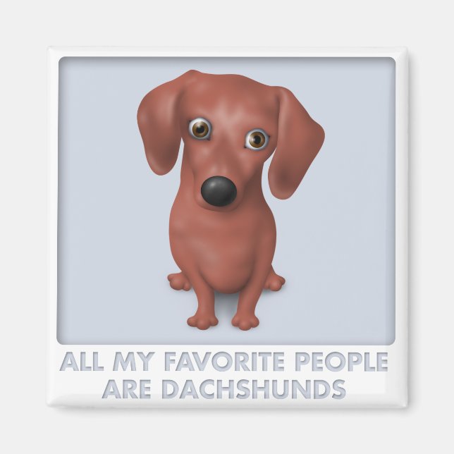 Dachshund (Brown) Favorite Magnet (Framsidan)
