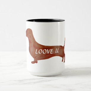 Dachshund Brown Hund Ringer Combo Mugg