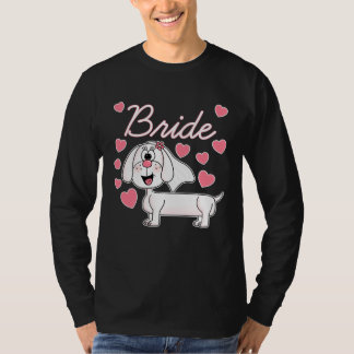 Dachshund Brud Vigsel Hund Bröllopsdusch T Shirt