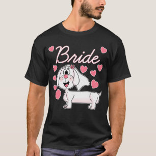 Dachshund Brud Vigsel Hund Bröllopsdusch T Shirt
