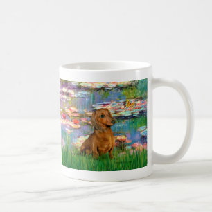 Dachshund (brun1) - Lilies 2 Kaffemugg