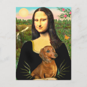 Dachshund (brun1) - Mona Lisa Vykort