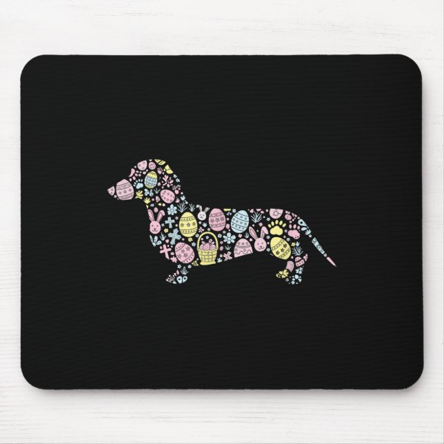 Dachshund Bunny Påskägg Påsk Day Womens Manar Musmatta (Framsidan)