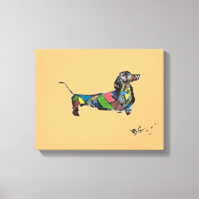 Dachshund Canvas i många olika storlekar (Framsida)