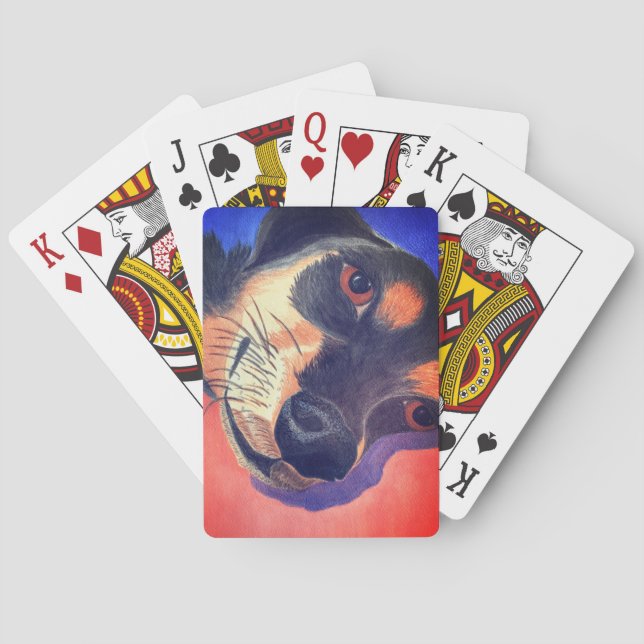 Dachshund Casinokort (Baksidan)