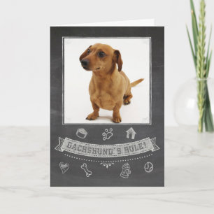 Dachshund Chalkboard-födelsedagskort Kort