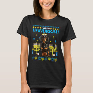 Dachshund Chanukah Jewish Ugly Hanukkah Pajamas Ch T Shirt