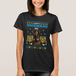 Dachshund Chanukah Jewish Ugly Hanukkah Sweater Pa T Shirt