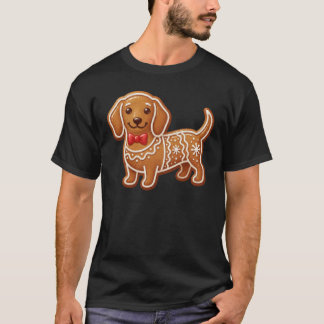 Dachshund Christmas Gingerbread holiday winter sea T Shirt
