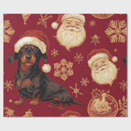 Dachshund christmas-inslagning papper presentpapper
