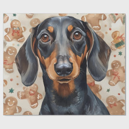 Dachshund christmas-inslagning papper presentpapper