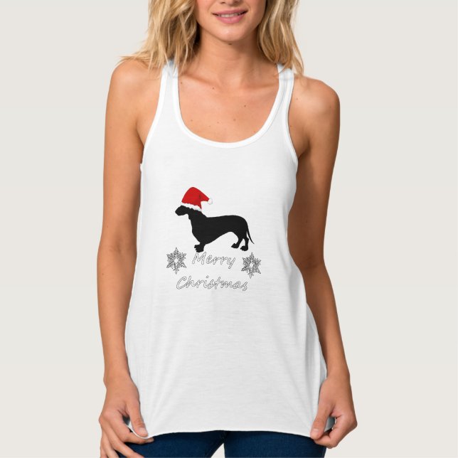 Dachshund christmas linne med racerback  (Framsida)