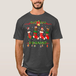 Dachshund Christmas  Stocking Dog Xmas Gift T Shirt