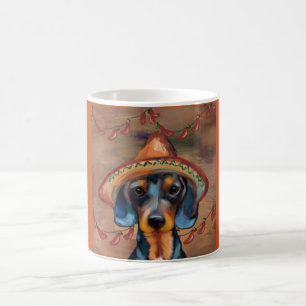 Dachshund Cinco de Mayo Kaffemugg