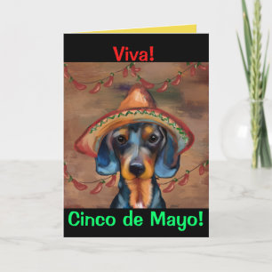 Dachshund Cinco de Mayo Kort
