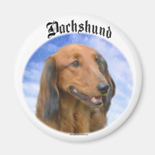 Dachshund Clouds Magnet (Framsidan)