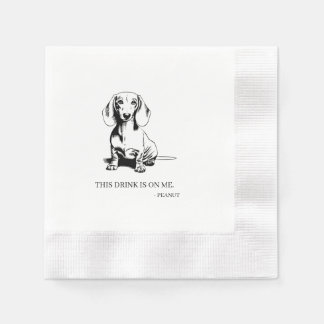 Dachshund Cocktail Napkin Pappersservett