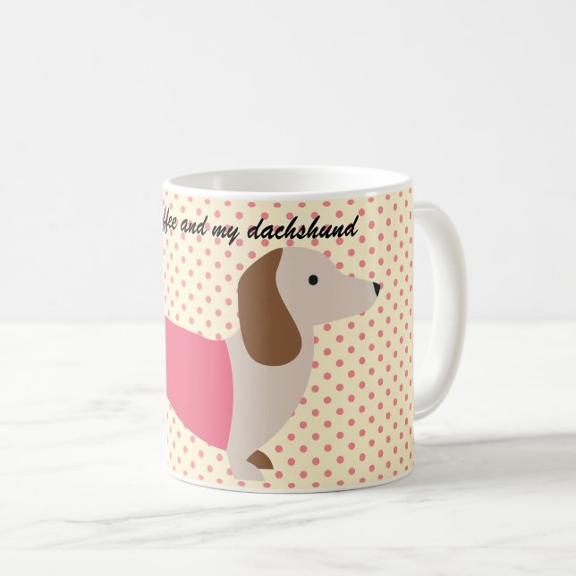 Dachshund Coffee Mugg Doxie Älskare Gift (Framsida höger)