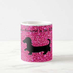 Dachshund Coffee Mugg Glitter Wiener Hund Gift Mug