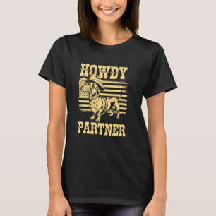 Dachshund Cowboy Wiener Dog Howdy Partner T Shirt