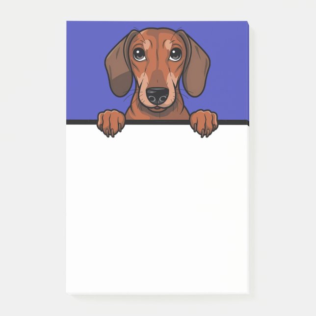 Dachshund Cute Funny Wiener Hund älskare Gifts Post-it Block (Framsida)