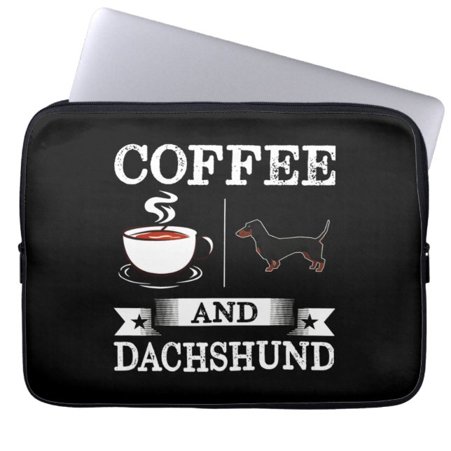 Dachshund Cute Hund Laptop Fodral (Framsidan)