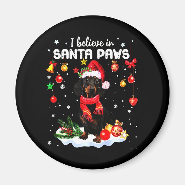 Dachshund Cute jul Magnet (Framsidan)