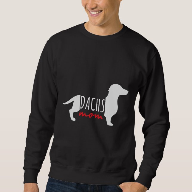Dachshund Dachs Mamma Dachs Owner Matching Idea Lång Ärmad Tröja (Framsida)