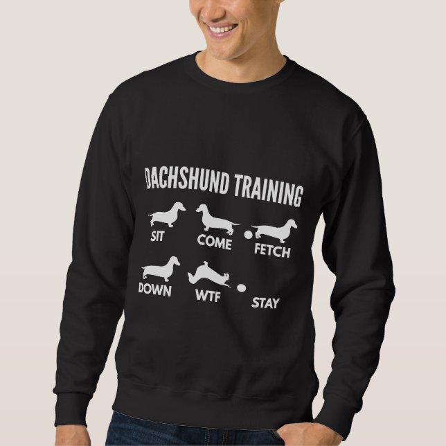 Dachshund Dachshund Training Dachshund Hund Tricks Lång Ärmad Tröja (Framsida)