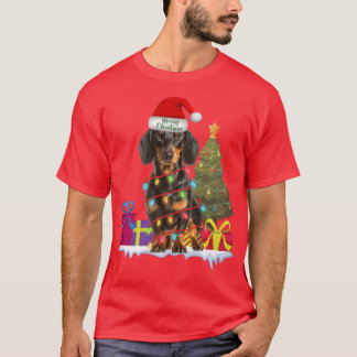 Dachshund dackel wiener hund ful christmas sweater t shirt