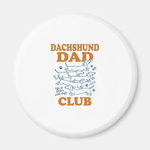 Dachshund Dad Club Vintage Hund T-Shirt Design_1 Magnet