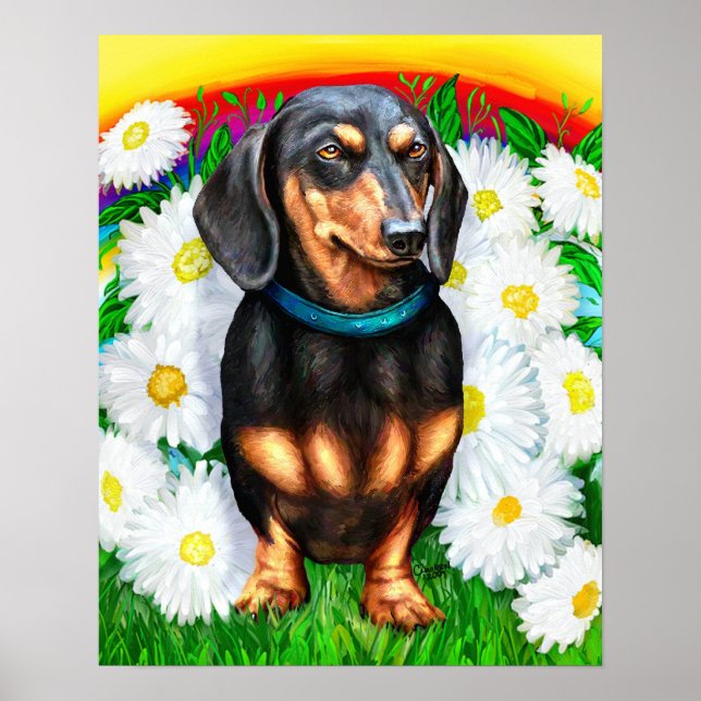 Dachshund Daisy Patch B&T Poster (Framsidan)