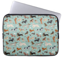 DACHSHUND DALLIANCE Akvarell Hundtryck Aqua