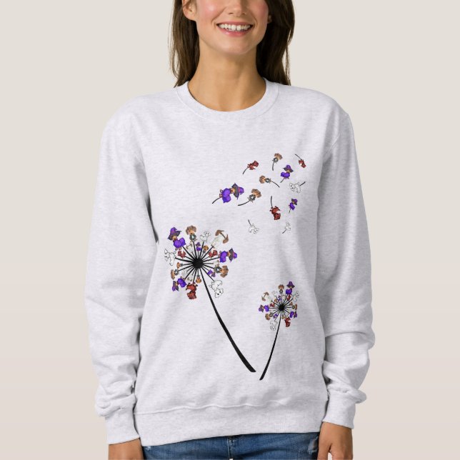 Dachshund Dandelion Flower Halloween Costume Ideas T Shirt (Framsida)