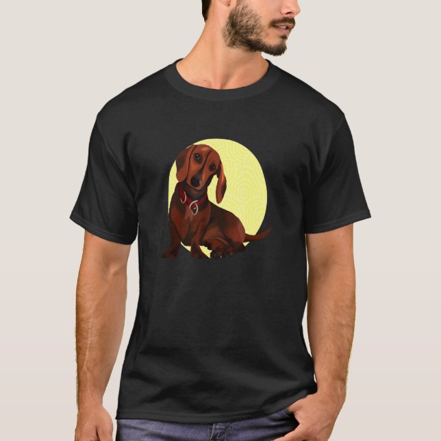 Dachshund Dauchund T Shirt (Framsida)