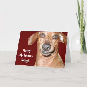 Dachshund Dawg-julkort Helgkort