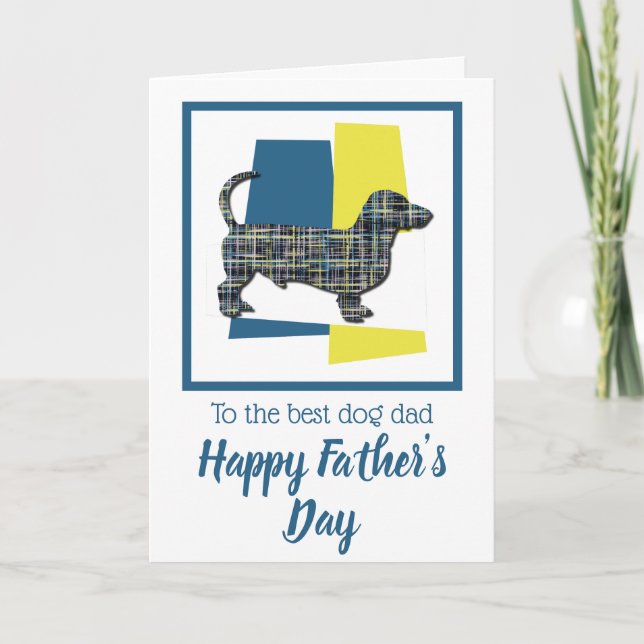 Dachshund / Daxie Hund Trefärgad Fars Dag-kort Kort (Framsida)
