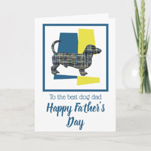 Dachshund / Daxie Hund Trefärgad Fars Dag-kort Kort