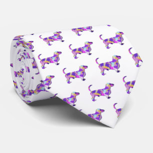 Dachshund Daxie Silhouette Lila White Nacke Slips