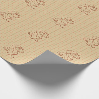 Dachshund Dekorativ Linje Konst Mönster Presentpapper