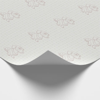 Dachshund Dekorativ Linje Konst Mönster Presentpapper